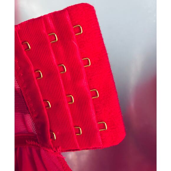 Red Babydoll Longline Daisy Fuentes Medium Push Up Sexy - Picture 7 of 8